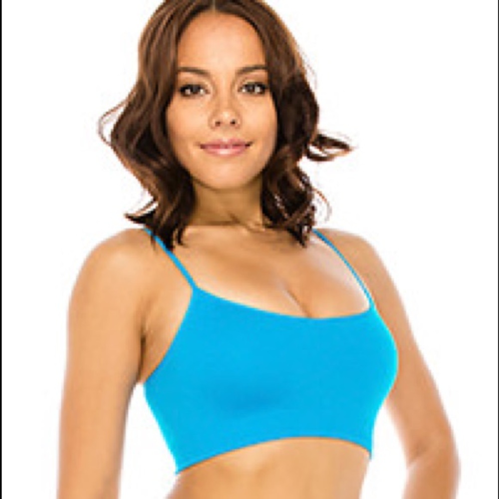 Turquoise Padded Sports Bra